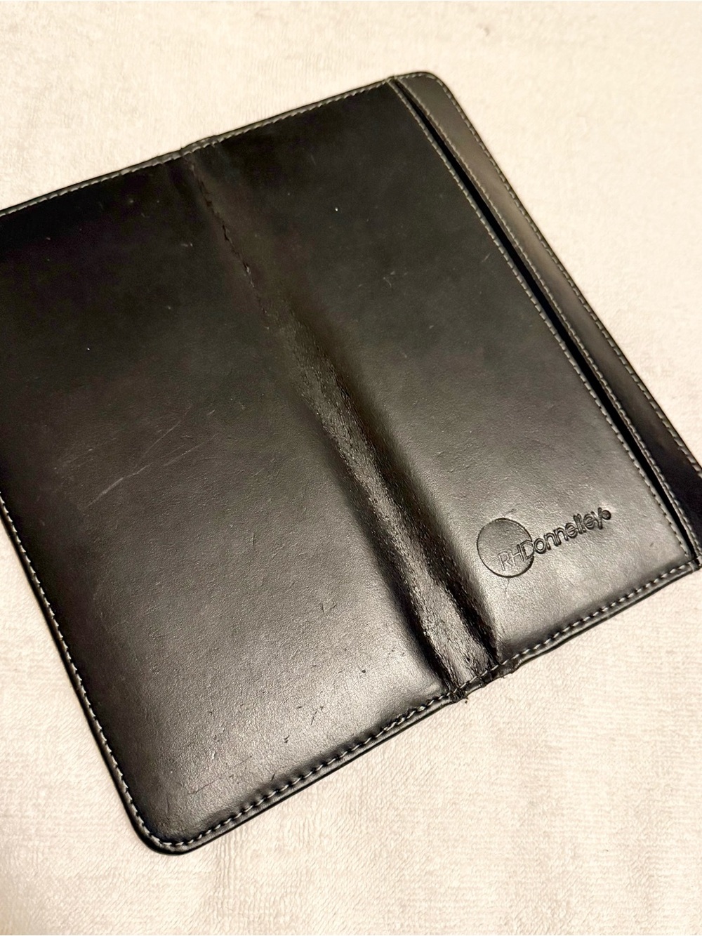 Vintage RH Donnelley Long Wallet / Checkbook Cover – Black - Picture 2 of 10